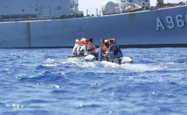 Image:
Triton Search and Rescue Operations were carried out throughout 2015, coordinated by the EU’s border agency, Frontex.
© Frontex