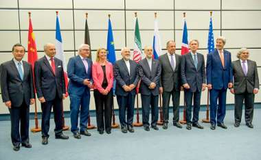 Image:
High Representative/Commission Vice-President Federica Mogherini (fourth from left) with the Foreign Ministers of the E3+3 following the agreement reached on the Iranian nuclear issue, Vienna, Austria, 5 July 2015.

© European Union