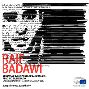 Imagen:El Parlamento Europeo concedió el Premio Sájarov a la Libertad de Conciencia al bloguero y activista en pro de los derechos humanos saudí Raif Badawi.© Unión Europea Imagen:El Parlamento Europeo concedió el Premio Sájarov a la Libertad de Conciencia al bloguero y activista en pro de los derechos humanos saudí Raif Badawi.© Unión Europea
