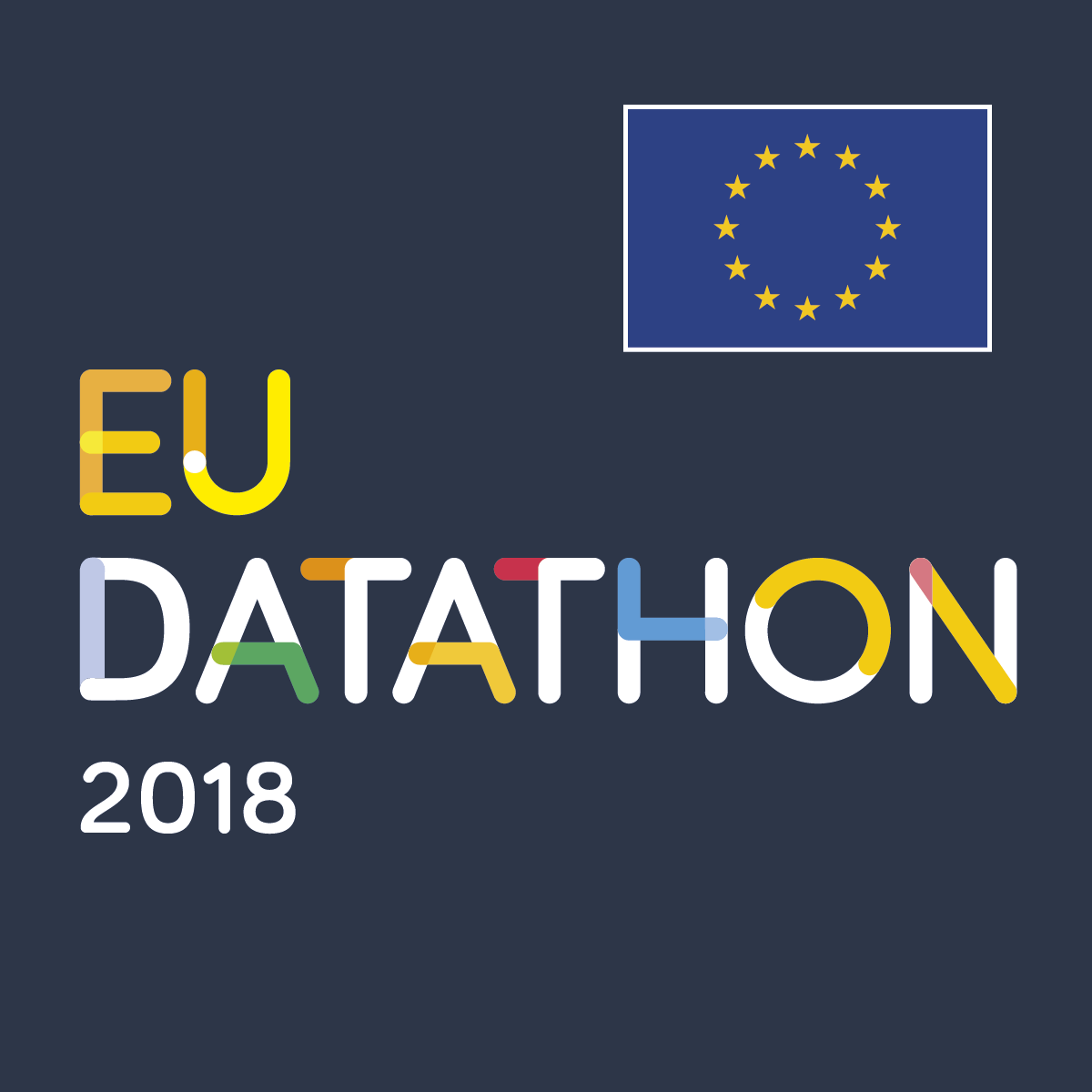 EU Datathon 2018 squared image black