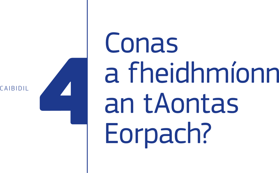 Caibidil 4: Conas a fheidhmíonn an tAontas Eorpach?