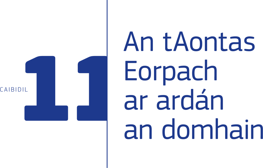 Caibidil 11: An tAontas Eorpach ar ardán an domhain
