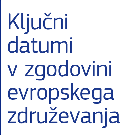Ključni datumi v zgodovini evropskega združevanja