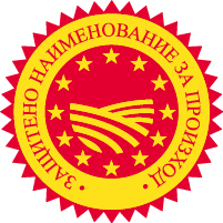 Логото „Защитено наименование за произход“ е кръг в червено и жълто. В средата е изобразена нива, оградена от 12 звезди. Думите „Защитено наименование за произход“ ограждат звездите.