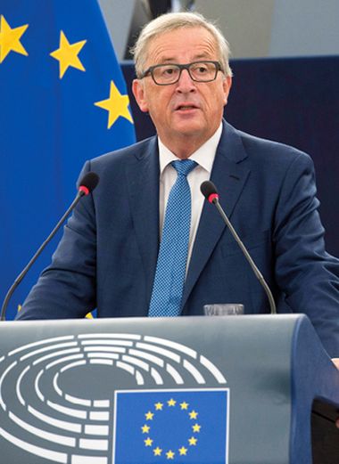 Imagem: Jean-Claude Juncker, presidente da Comissão Europeia, profere o discurso sobre o estado da União de 2016 no Parlamento Europeu, em Estrasburgo, França, em 14 de setembro de 2016. © União Europeia