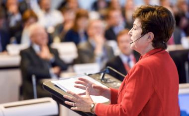Billede: Kommissionens næstformand (2014-2016) Kristalina Georgieva taler ved konferencen om »Et EU-budget med fokus på resultater«, Bruxelles, den 27. september 2016. © Den Europæiske Union