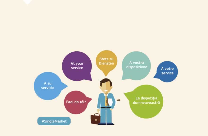 Grafaic faisnéise: Dhá thrian de gheilleagar an Aontais atá san earnáil seirbhísí agus is inti a chruthaítear 90 % de na poist san Aontas. Chun gur fearr a fheidhmeoidh an margadh aonair do dhaoine agus do ghnólachtaí san Eoraip, tá tacar beart ullmhaithe ag an gCoimisiún Eorpach a d'fhéadfadh a bheith ina éascaíocht do ghnólachtaí agus do ghairmithe seirbhísí a sholáthar san Aontas.