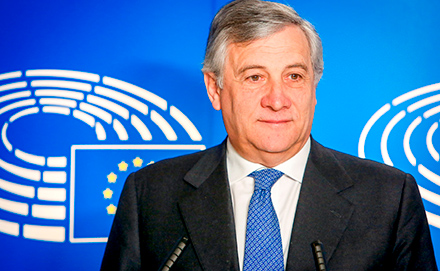 Antonio Tajani byl 17. ledna 2017 zvolen předsedou Evropského parlamentu a ve funkci vystřídal Martina Schulze.
