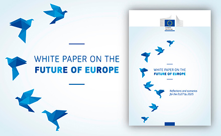 Comisia a publicat Cartea albă privind viitorul Europei la 1 martie 2017.