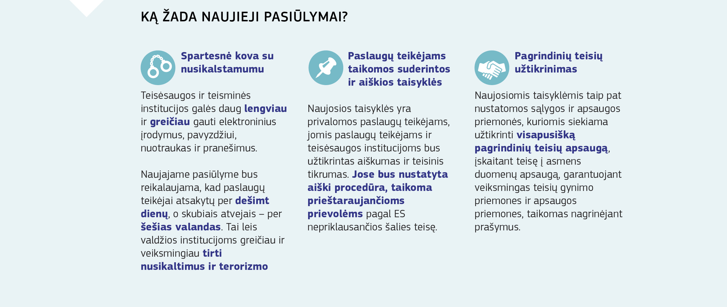 KĄ ŽADA NAUJIEJI PASIŪLYMAI? 