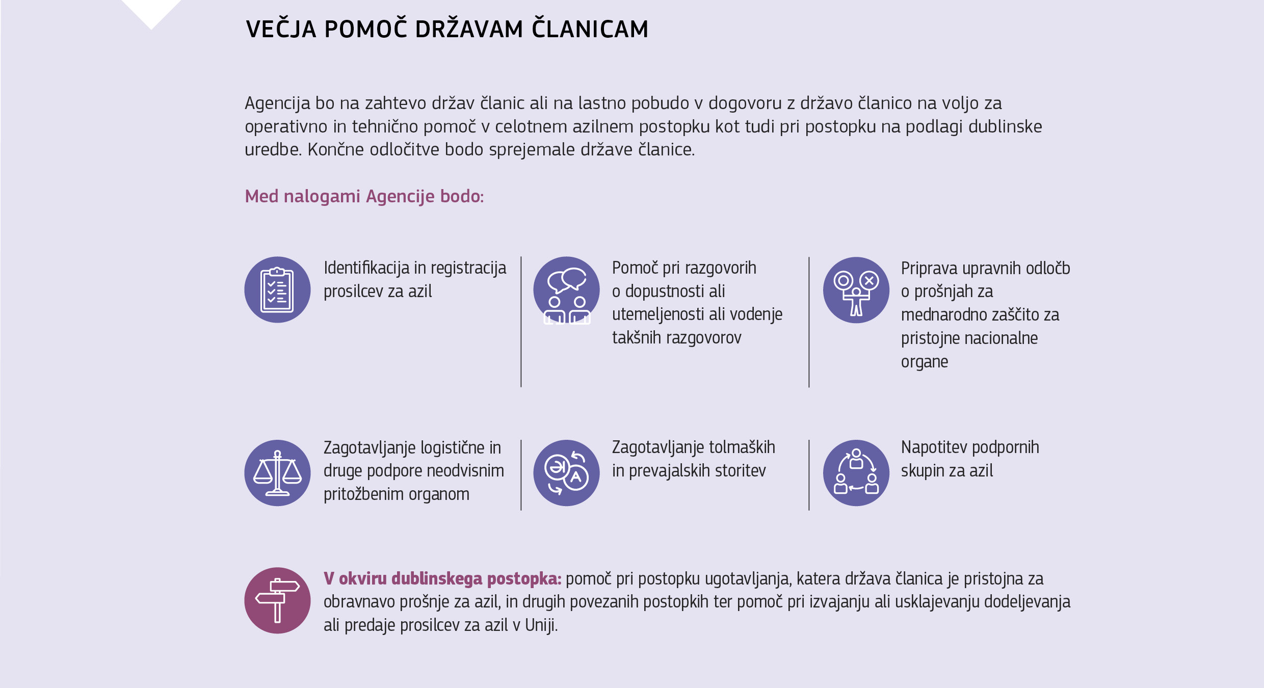 VEČJA POMOČ DRŽAVAM ČLANICAM 