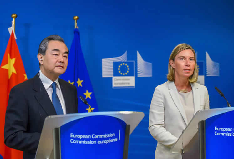 Image: Federica Mogherini, High Representative/Commission Vice-President, with Wang Yi, State Councillor and Chinese Minister for Foreign Affairs, at a press conference for the EU–China High Level Strategic Dialogue meeting, Brussels, Belgium, 1 June 2018. © European Union