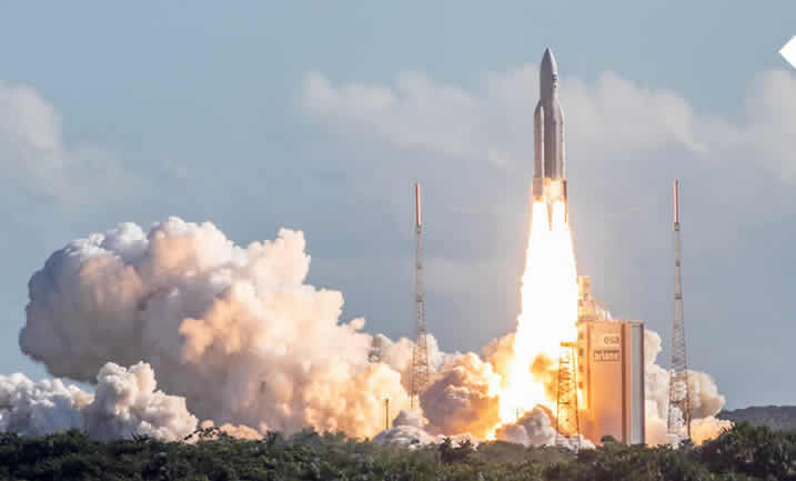 Image: The Galileo satellite launch in Kourou, French Guiana, propelled the EU’s Space Programme to new heights. Over 10 % of the EU’s gross domestic product is already dependent on space-related services, 25 July 2018. © European Union