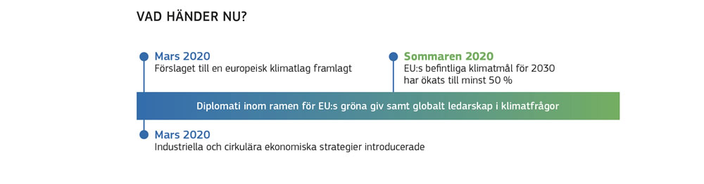 Några av de åtgärder som ska vidtas omedelbart för att den europeiska gröna given ska bli verklighet.