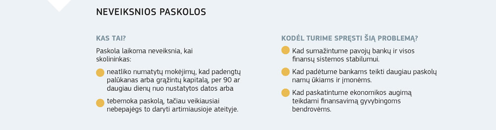 Neveiksnių paskolų ir jų neigiamo poveikio paaiškinimas