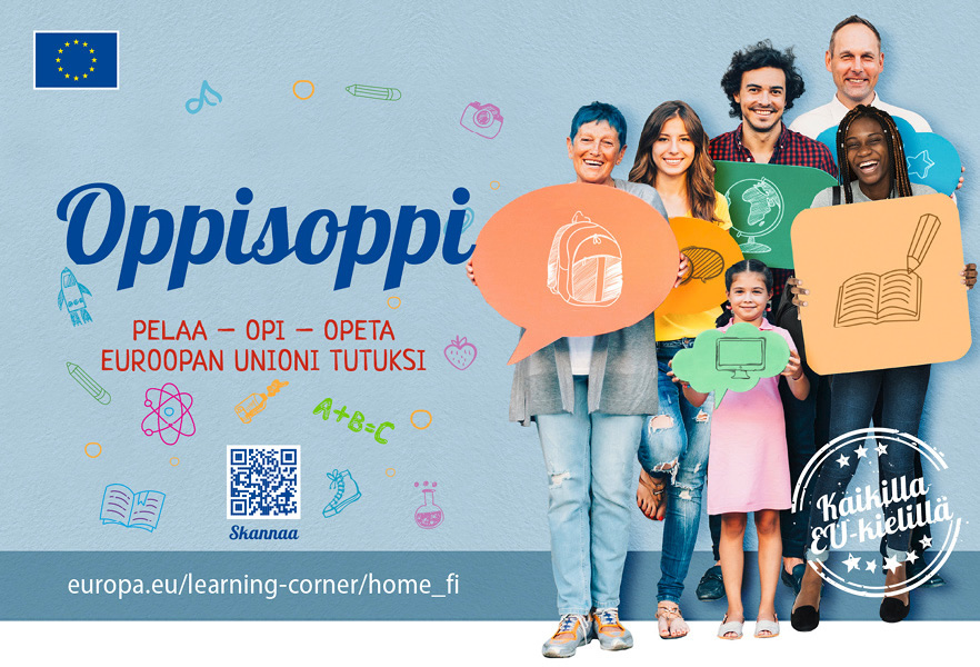 Euroopan komission maaliskuussa 2019 käynnistämä Oppisoppi auttaa perus- ja keskiasteen oppilaita tutustumaan EU:hun hauskalla tavalla sekä luokkahuoneessa että kotona.