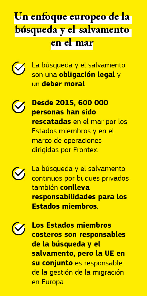 Un enfoque europeo de la búsqueda y el salvamento en el mar.