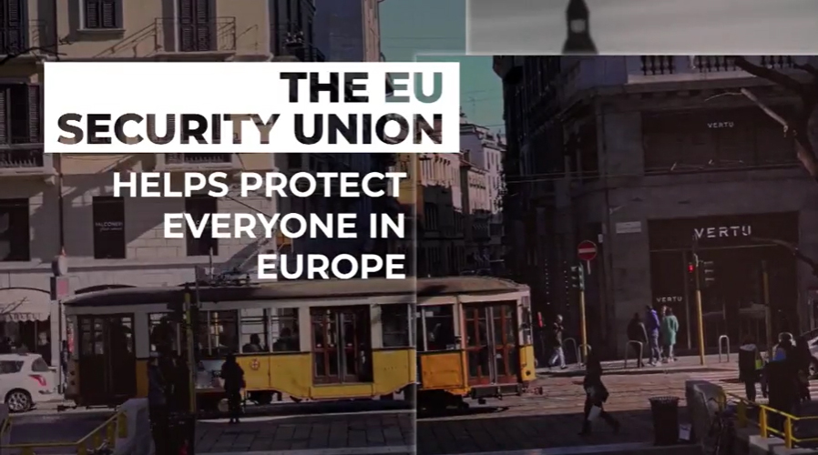 Vídeo sobre a nova estratégia da União Europeia para a União da Segurança.