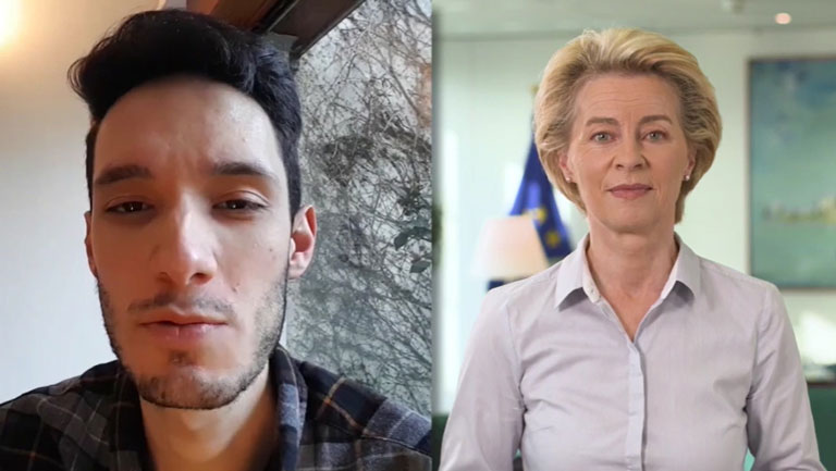 A video of citizens putting their questions to Ursula von der Leyen, President of the European Commission, and her response to them.