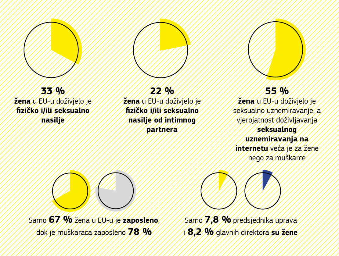 Grafika s podacima o rodnim pitanjima.