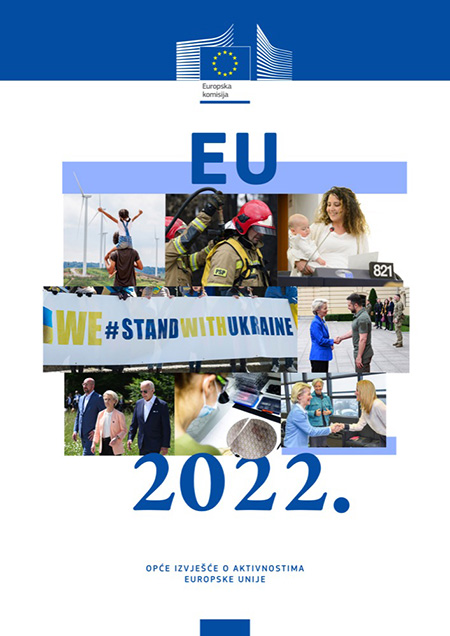 Prednja naslovnica publikacije EU 2022. Opće izvješće o aktivnostima Europske unije