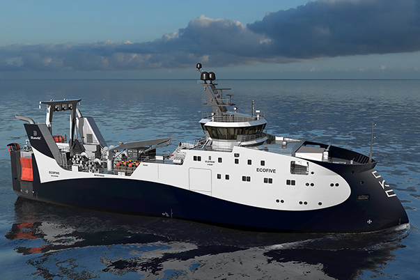 Imagen digital de un barco en el océano.