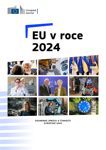 Titulní strana publikace „EU v roce 2024 – Souhrnná zpráva o činnosti Evropské unie“