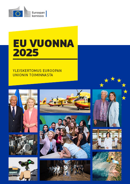 Julkaisun ˮEU vuonna 2025 – Yleiskertomus Euroopan unionin toiminnastaˮ kansilehti