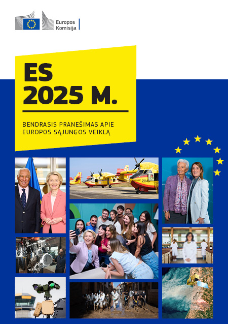 Leidinio „ES 2025 m. Bendrasis pranešimas apie Europos Sąjungos veiklą“ pirmasis viršelio lapas