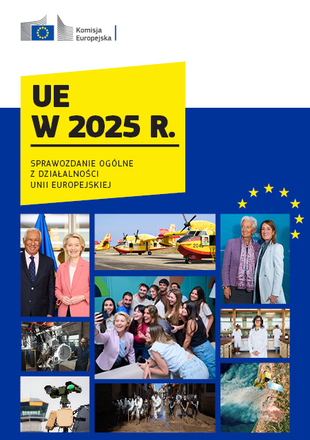 Okładka „UE w 2025 r.” – Sprawozdanie ogólne z działalności Unii Europejskiej