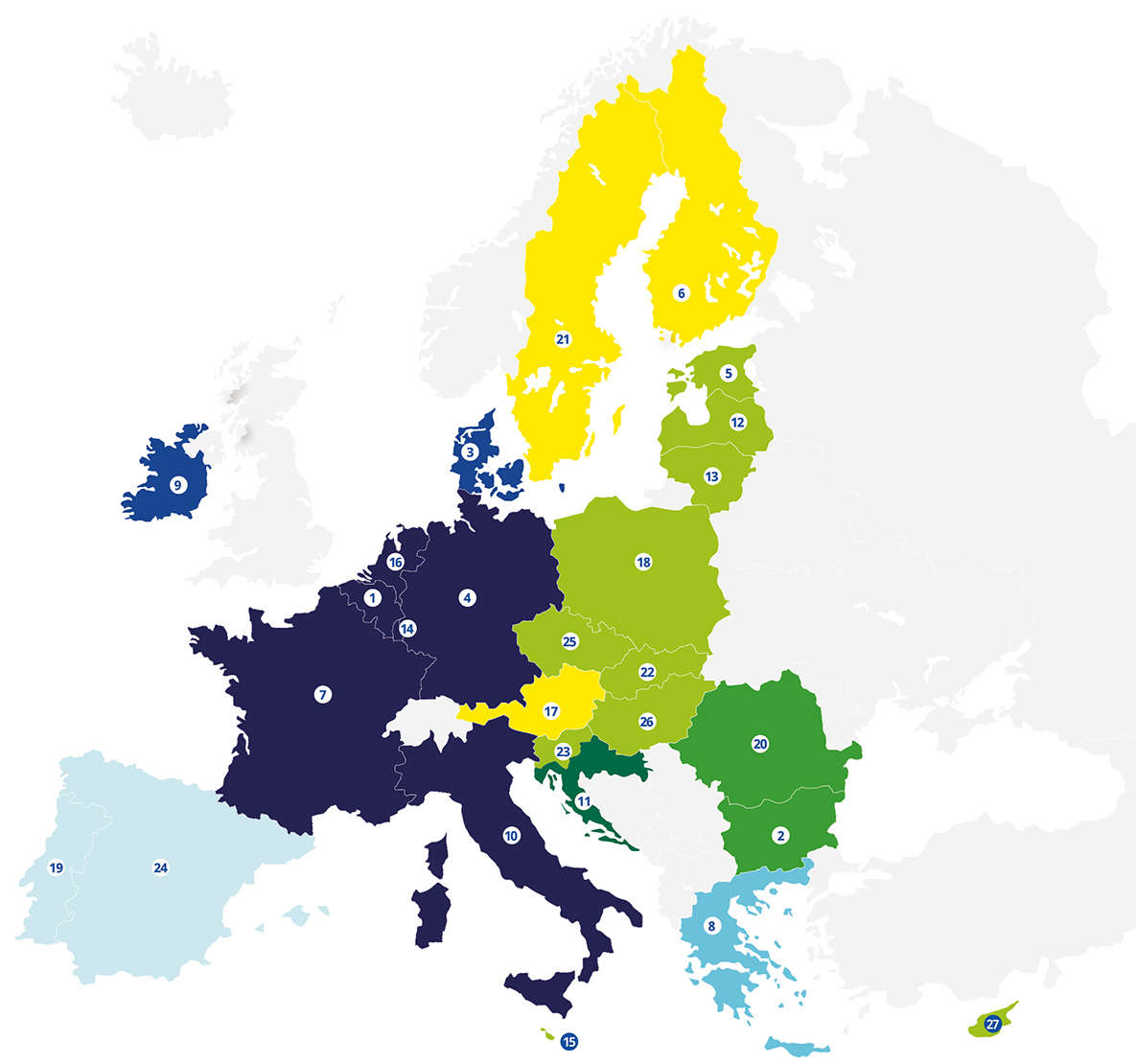 Karte der EU