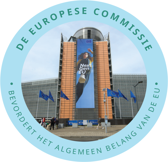 Foto van het Berlaymontgebouw, het hoofdgebouw van de Europese Commissie in Brussel.