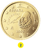 Фотографія різних монет євро з усього ЄС.