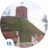 Photo of Gediminas’ Tower in Lithuania.