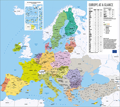 Carte des continents : L'Europe : page 6