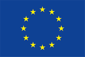 Obrázek hvězd v kruhu představujícím znak Evropské unie.