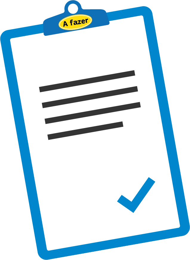 Imagem de um bloco de notas com a lista de tarefas da UE.