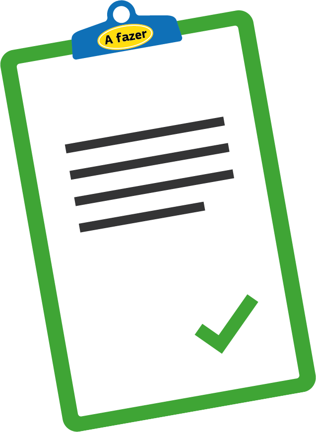 Imagem de um bloco de notas com a lista de tarefas da UE.